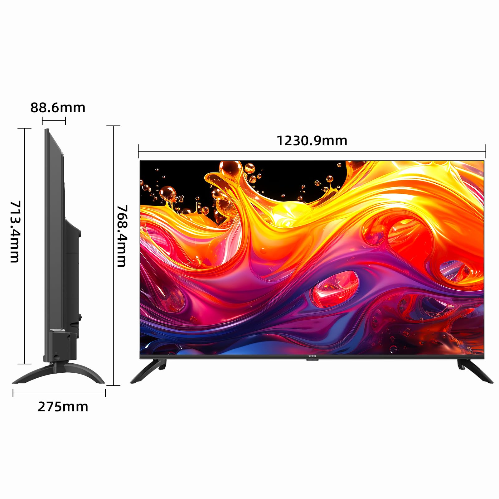 CHIQ U55QG7V Smart TV, 55-Inch, 4K QLED, Dolby Vision HDR10